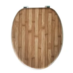 Abattant wc effet bois bambou