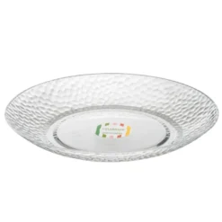 Assiette craquele d27cm transpar