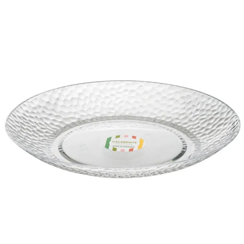 Assiette craquele d27cm transpar