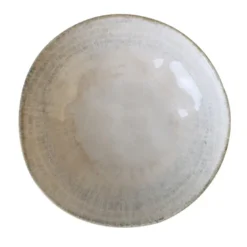 Assiette creuse creme bi-texture