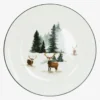 Assiette dessert noel cerf