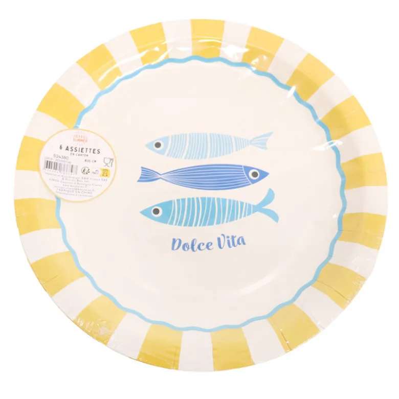 Assiette jetable d26cm x6