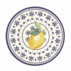 Assiette plastique d26cm citron
