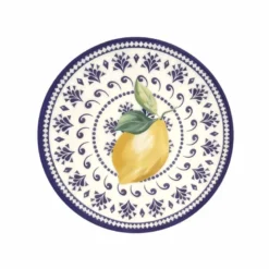 Assiette plastique d20cm citron
