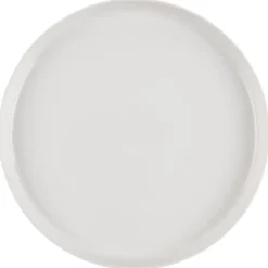 Assiette plate blanche rebord dr