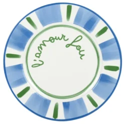 Assiette plate coloree d27cm