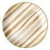 Assiette plate motif rayures