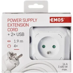 Bloc multiprise 4 prises +2xusb