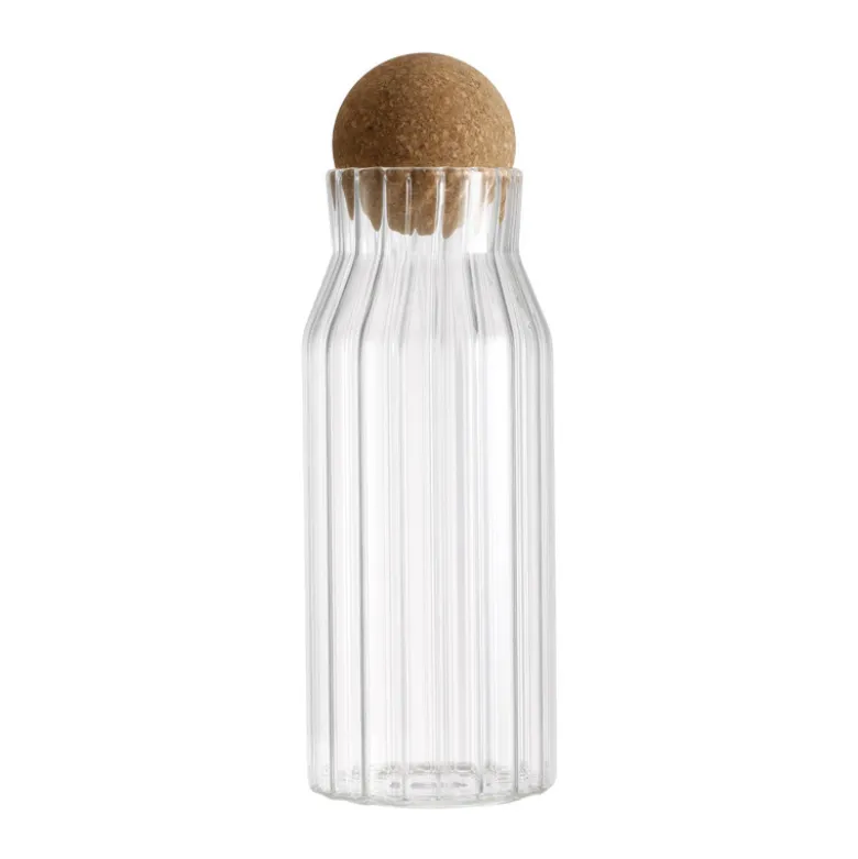 Bocal en verre bouchon boule