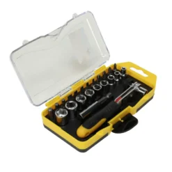 Boite cle a cliquet + douille