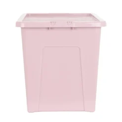 Boite 80l avec couvercle rose