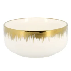 Bol blanc bord dore d14cm