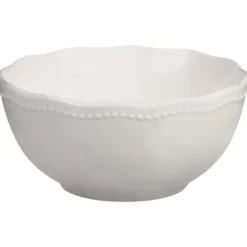 Bol blanc fleur et relief