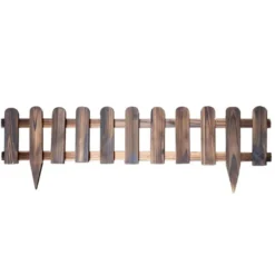 Bordure en bois brule 120 x 30cm