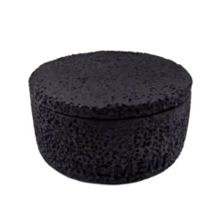 Bougie ciment noir couvercle