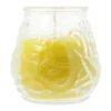 Bougie ext verre low boy citronn