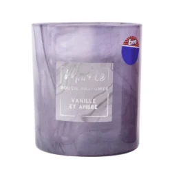 Bougie parfumee pot effet marbre