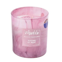 Bougie parfumee pot effet marbre