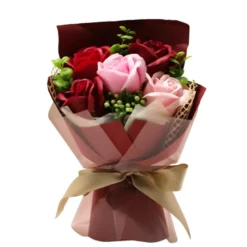 Bouquet de 5 roses artificielles