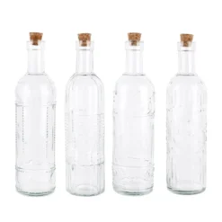 Bouteille enbossee en verre