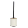 Brosse wc beige bordure bois