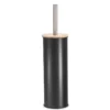Brosse wc noir couvercle bambou