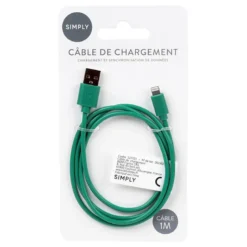 Cable usb a to lightning 1 m