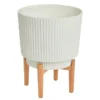 Cache pot cotele blanc