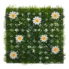 Carre gazon & fleur jne/blc 25x2