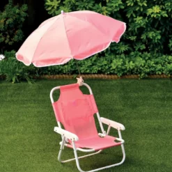 Chaise pliante avec parasol