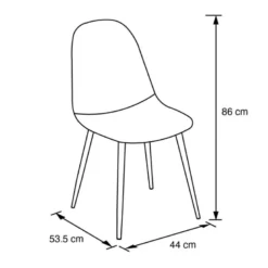 4 chaises creme pieds effet bois