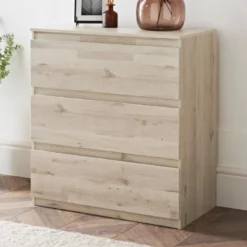 Commode 3 tiroirs finition bois