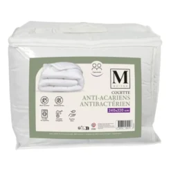 Couette 240x220 blanche anti-aca