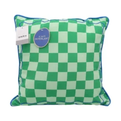Coussin a carreaux ass rose/vert