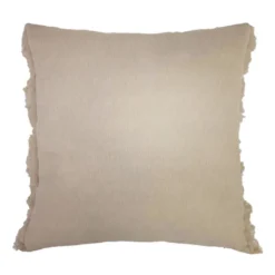Coussin a franges 45x45cm creme
