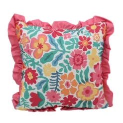 Coussin carre imprime floral