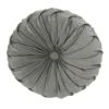 Coussin 30cm rond velours gris