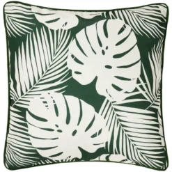 Coussin ext feuillage noir/v