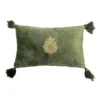 Coussin exvoto pompons 20x30cm v
