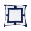 Coussin hexalia 40x40cm bleu