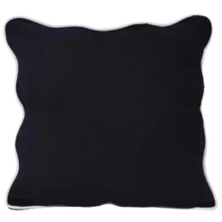 Coussin leni noir 45x45cm