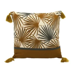 Coussin lushy pompons 40x40cm