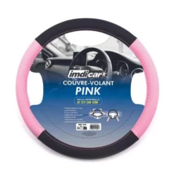 Couvre volant rose/noir