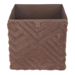 Cube de rangement chevron marron