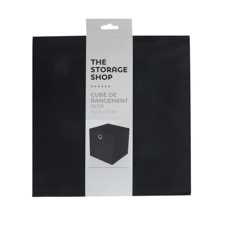 Cube rangement noir