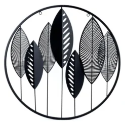 Decoration murale feuilles metal