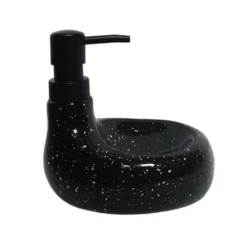 Distributeur et porte savon noir