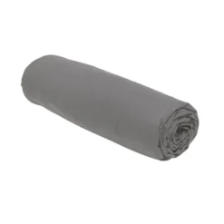Drap housse 140x190 jersey gris