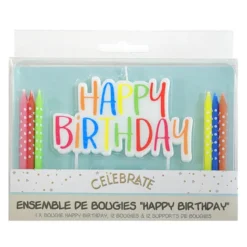 Ensemble de bougies happy birth