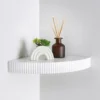 Etagere d angle blanc